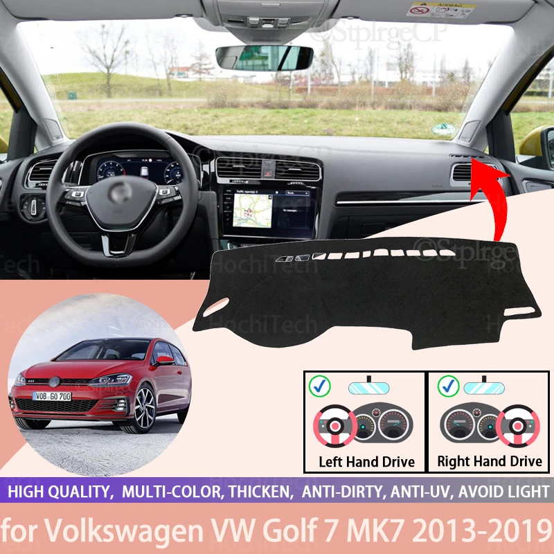 For Volkswagen VW Golf 7 MK7 2013-2019 Right and Left Hand Drive Car Dashboard Covers Mat Shade Cushion Pad Carpets Accessories
