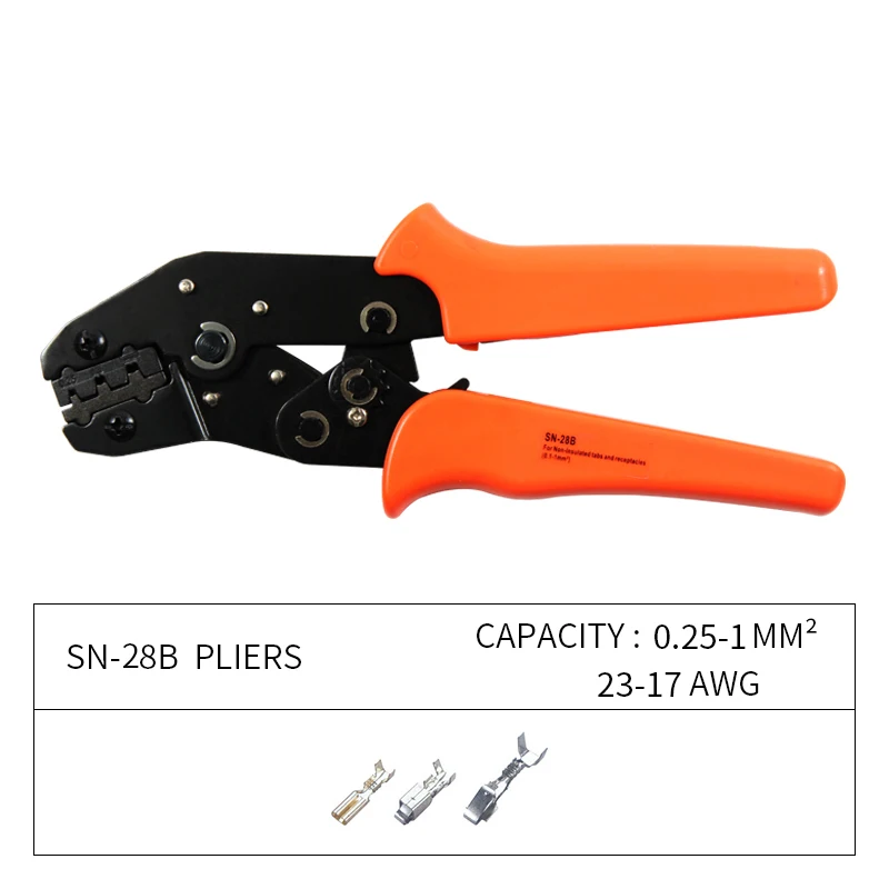 SN-28B crimping tool crimper plier 1550pcs Dupont connector kit and 460pcs JST-XH terminals set 2.54mm pitch female pin header