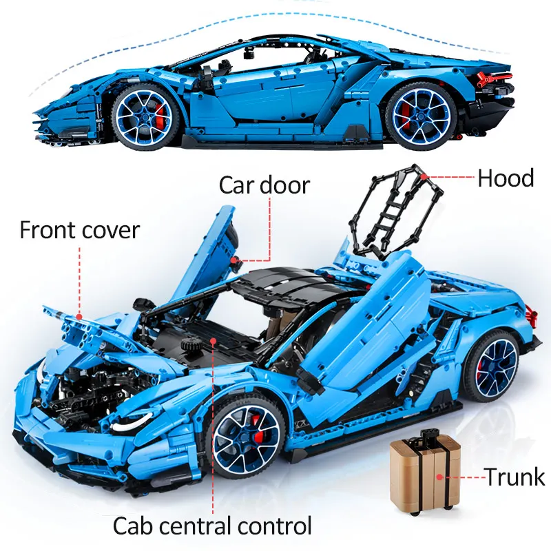 Cada 3842PCS Mad Cow Extreme Sports Vehicle Building Blocks City Racing Car Bricks Collect Gift Toys for Kids