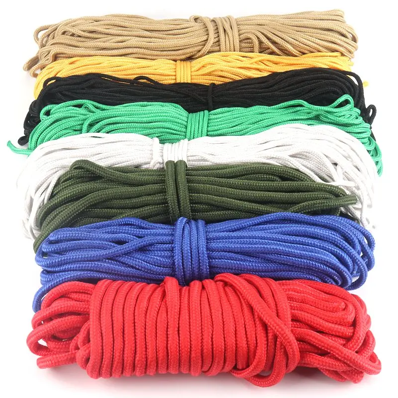 10~50m Φ9mm Thick Hiking Camping Rope Playground Safety Net Paracord Parachute Cord Lanyard Tent Rope Guyline