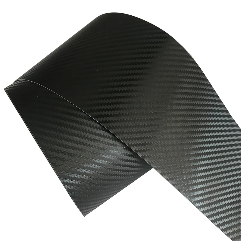 10cm width Black Carbon Fiber Car Wrap Vinyl Roll with Air Release Technology