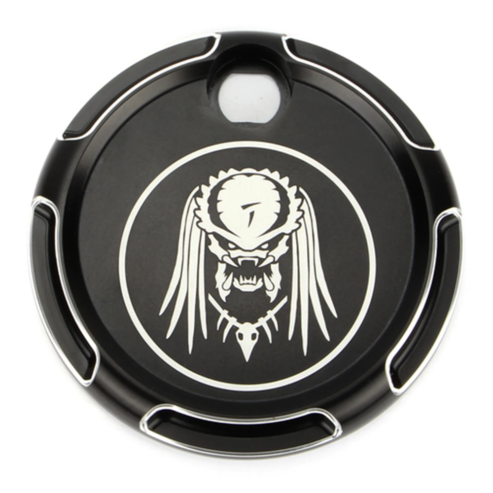 Motorcycle Black Center Fuel Gas Tank Door Cover Decorative Cap for Harley Touring Treet Glide 2008-2017