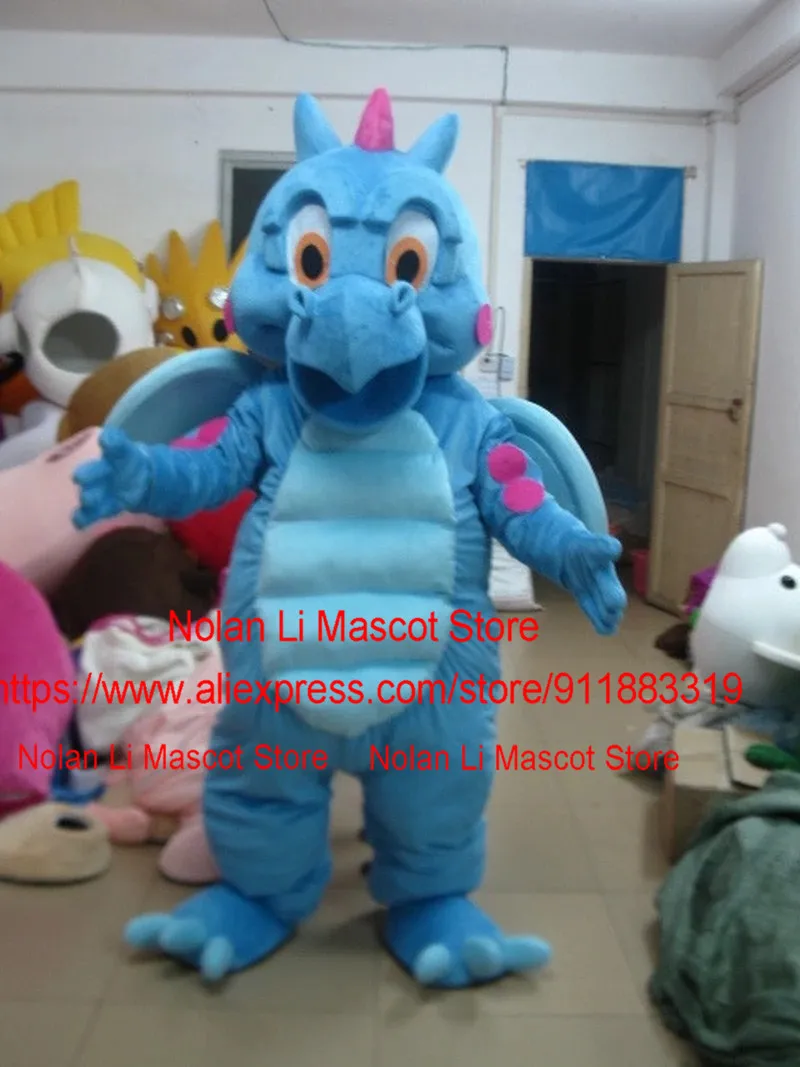 Blue Dragon Mascot Costume Set para Adultos, Role Playing, Unisex Party Game, Publicidade, Presente de Halloween, 1067, Venda Quente