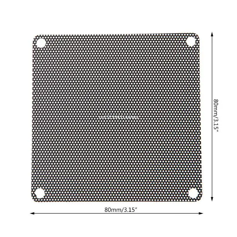 5PCS PVC 팬 먼지 필터 PC 방진 케이스 Cuttable 컴퓨터 80mm 메쉬 블랙 Dropship