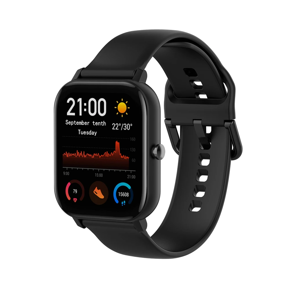 Ремешок силиконовый для Amazifit GTS, спортивный сменный Браслет для amazifit GTR 42 мм, l s, 20 мм