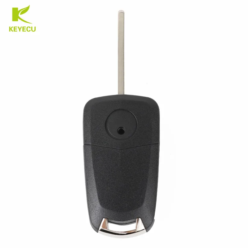 KEYECU Replacement Flip 2/3Buttons Remote Key Fob 433MHz PCF7946 for Vauxhall/Opel Vectra C,Signum 2003-2007 Uncut HU43 or HU100