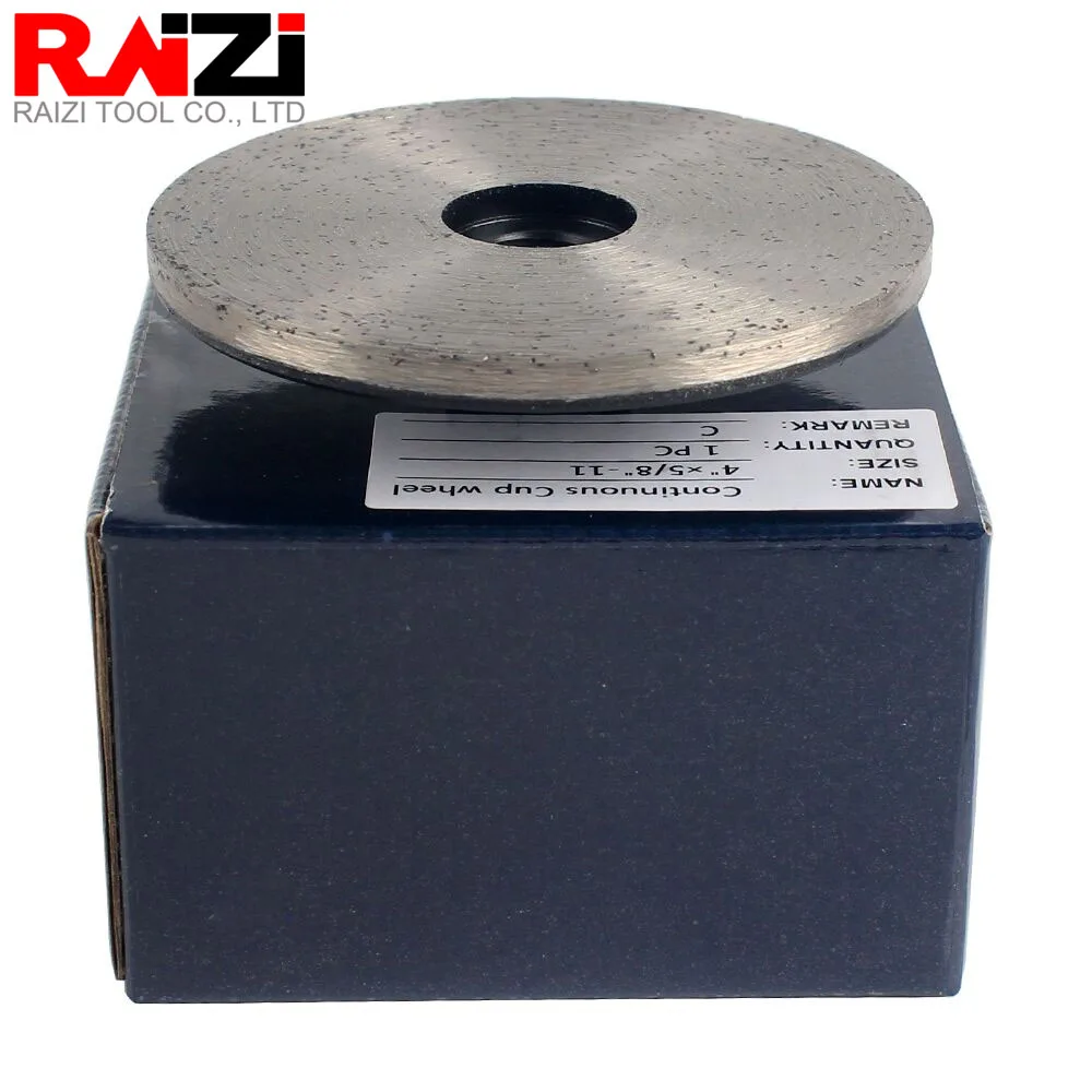 Raizi 4 inch/100mm Diamond Grinding Wheel for Granite Marble C M F Metal Bond Abrasive Continuous Cup Wheel Honing Disc