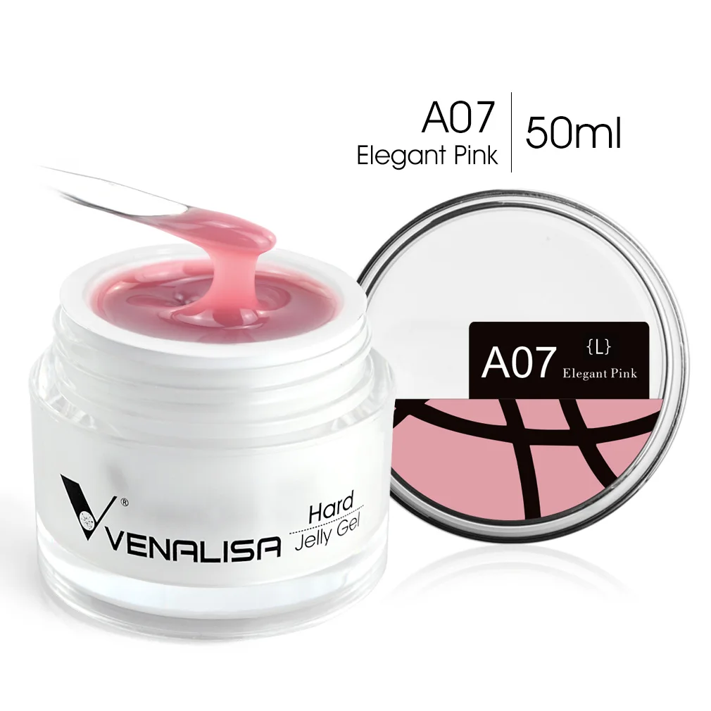 50ml TPO-freies Jelly Nagelverlängerungsgel Nagelaufbau-Gel French Nail Gum Venalisa Klares Natürliches Farbgel Abziehbares UV-Aufbaugel
