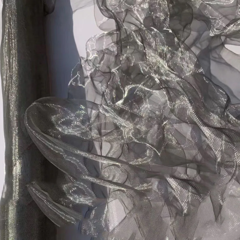 1x1meters Soft light Metal Decorative mesh Nets Crystal cloud modeling Props Background for Wedding Birthday Party