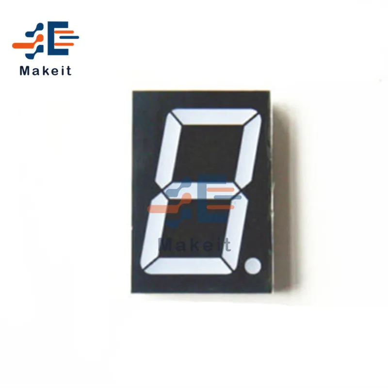 10 pinos 1.8 polegadas 1 bit dígito led vermelho visor 7 segmentos cátodo comum módulo de placa de exibição digital kit faça você mesmo