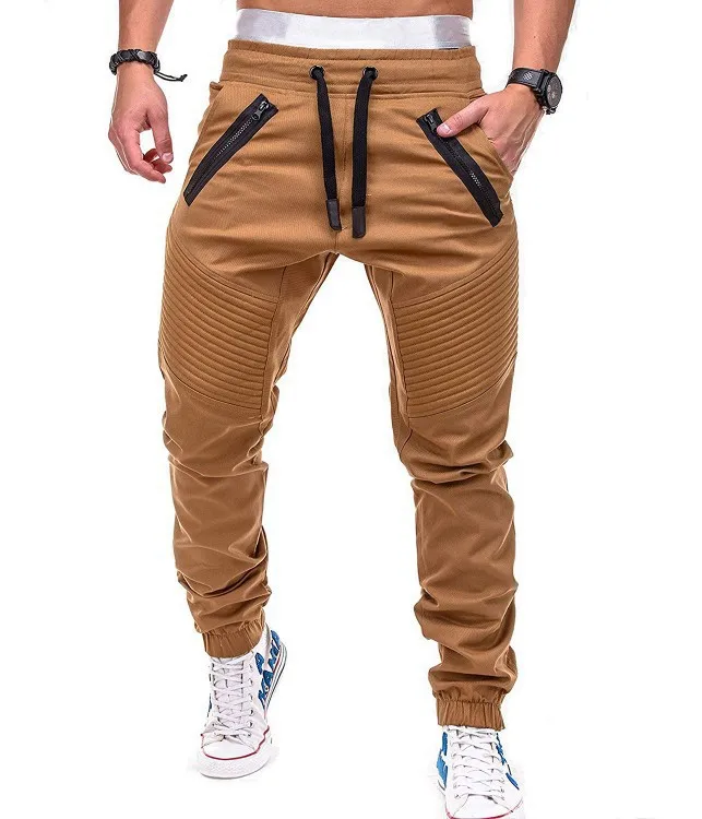 MRMT 2024 New Mens Baggy Trousers Casual Drawstring Elastic Men Pants Double Zipper Open-seat Man Trousers For Male