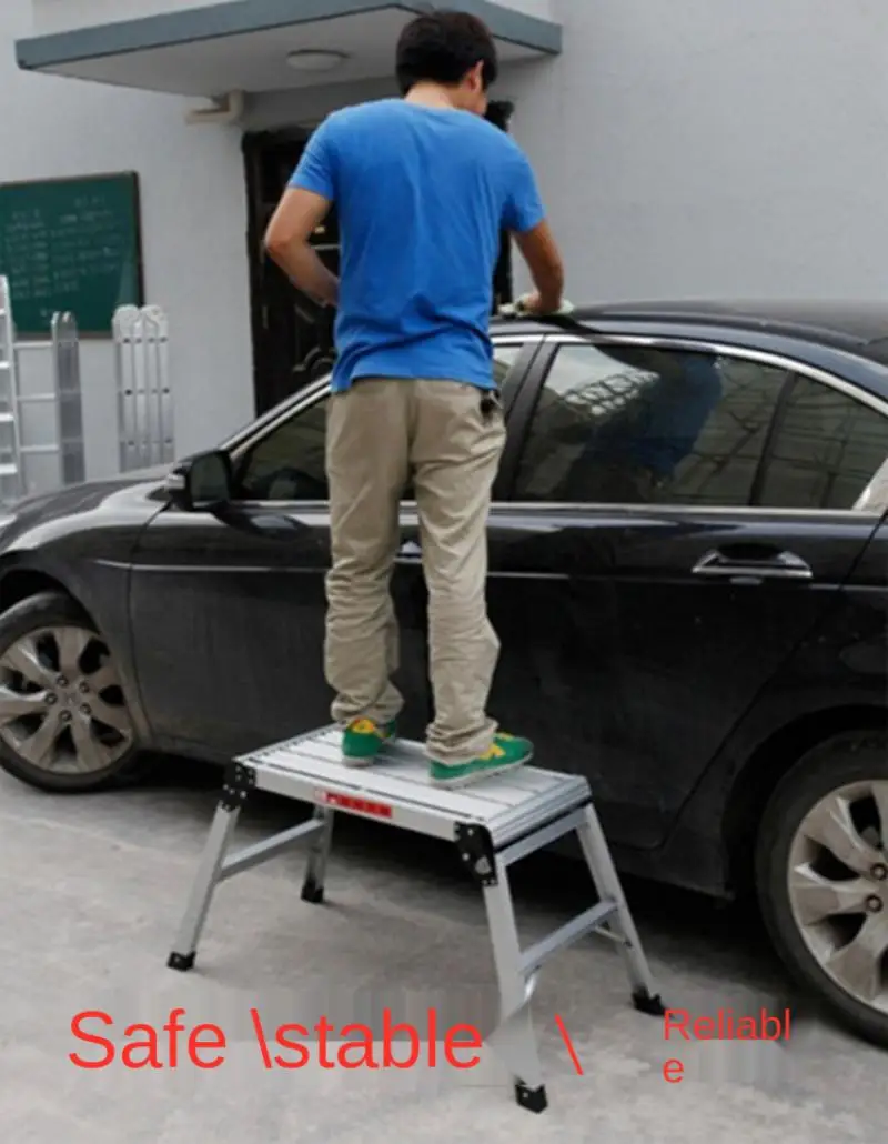Sedia trapezoidale Sgabelli leggeri in lega di alluminio Scalette Lavaggio Pulizia Sedia per auto Bagno Doccia Sgabello per piedi