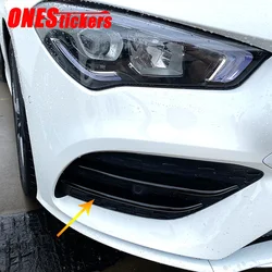 For Mercedes Benz CLA Class C118 W118 180 200 220 250 260 2020+ Car Front Fog Lamp Strip Trim Cover Air Intake Grille Slats Trim