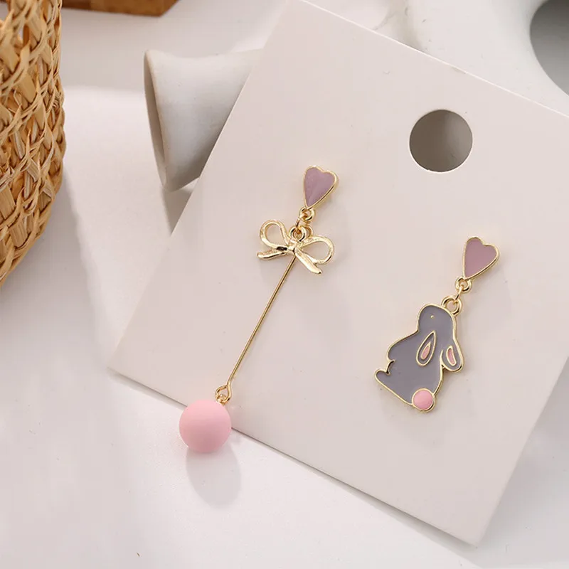 Chinese Style Folding Fan Crane Carp Lotus Asymmetrical Long Tassel Dangle National Style Earrings for Women Jewelry Gift