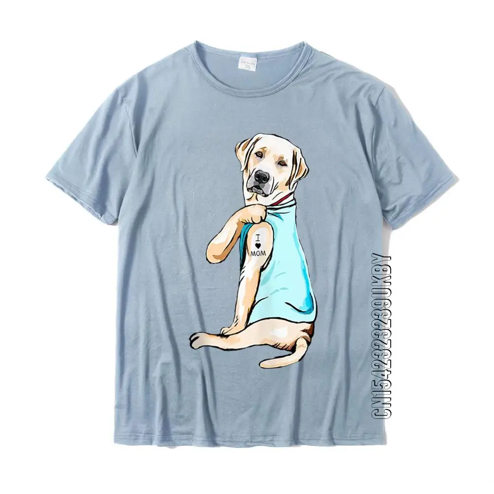 I Love Mom Funny Labrador Tattooed T Shirts 3D Printed Fashionable Man Tops & Tees 100% Cotton