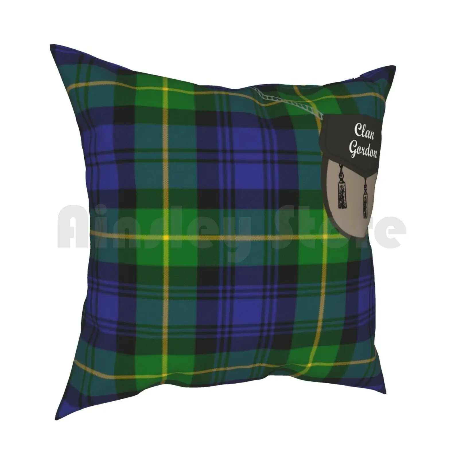 Clan Gordon Surname Last Name Scottish Clan Tartan Badge Crest Pillow Case Printed Home Soft Throw Pillow Gordon