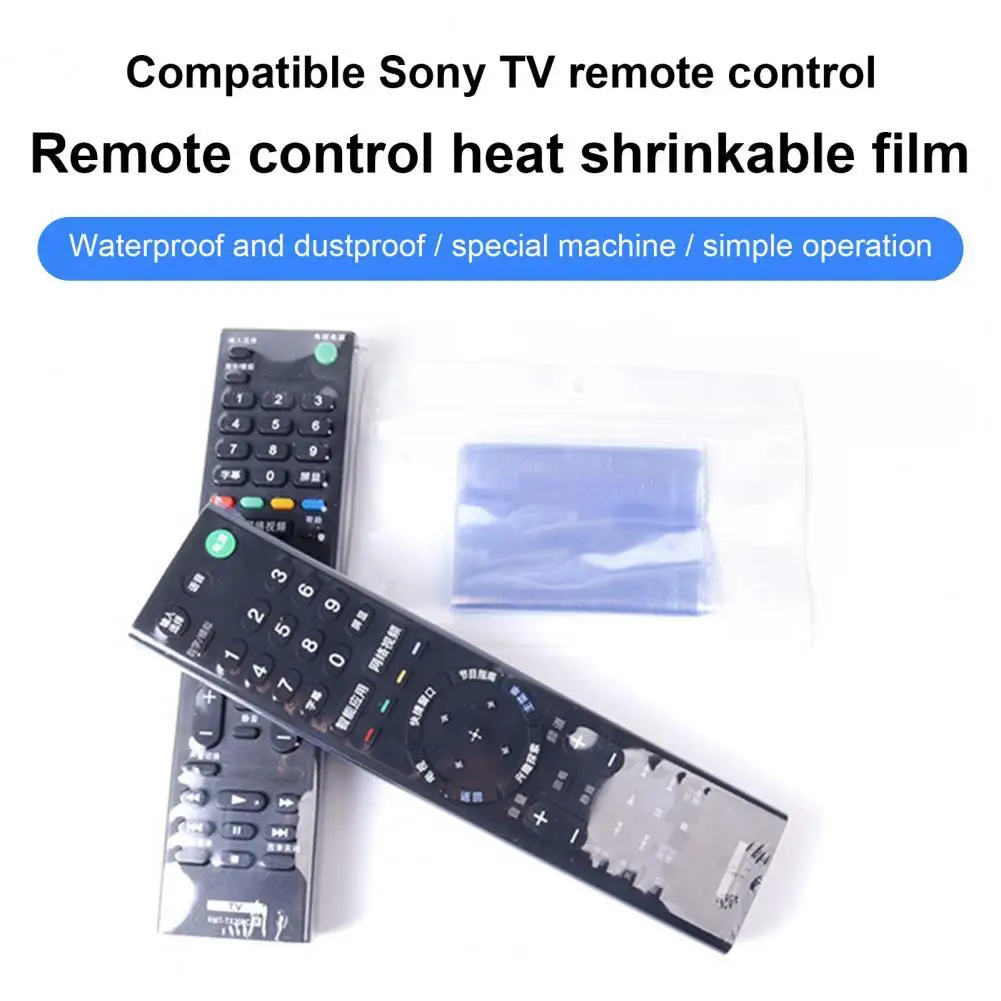 Durable 10Pcs High-quality TV Air Conditioner Remote Control Protective Cover Portable Heat Shrink Cover Solid   for Video