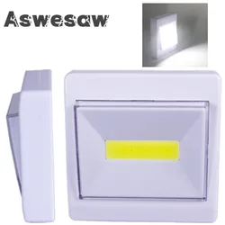 Mini COB Ultra Bright LED Cabinet Wall Lights Magnetic Night Lights  AAA Battery Operated Kitchen Wardrobe Closet Emergency Lamp