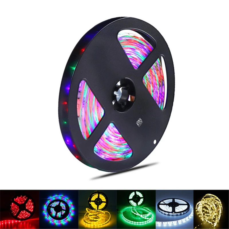 

5M 300Leds waterproof RGB White Red Led Strip Light 2835 5050 DC12V 60Leds/M Fiexble Light Led Ribbon Tape Home Decoration Lamp