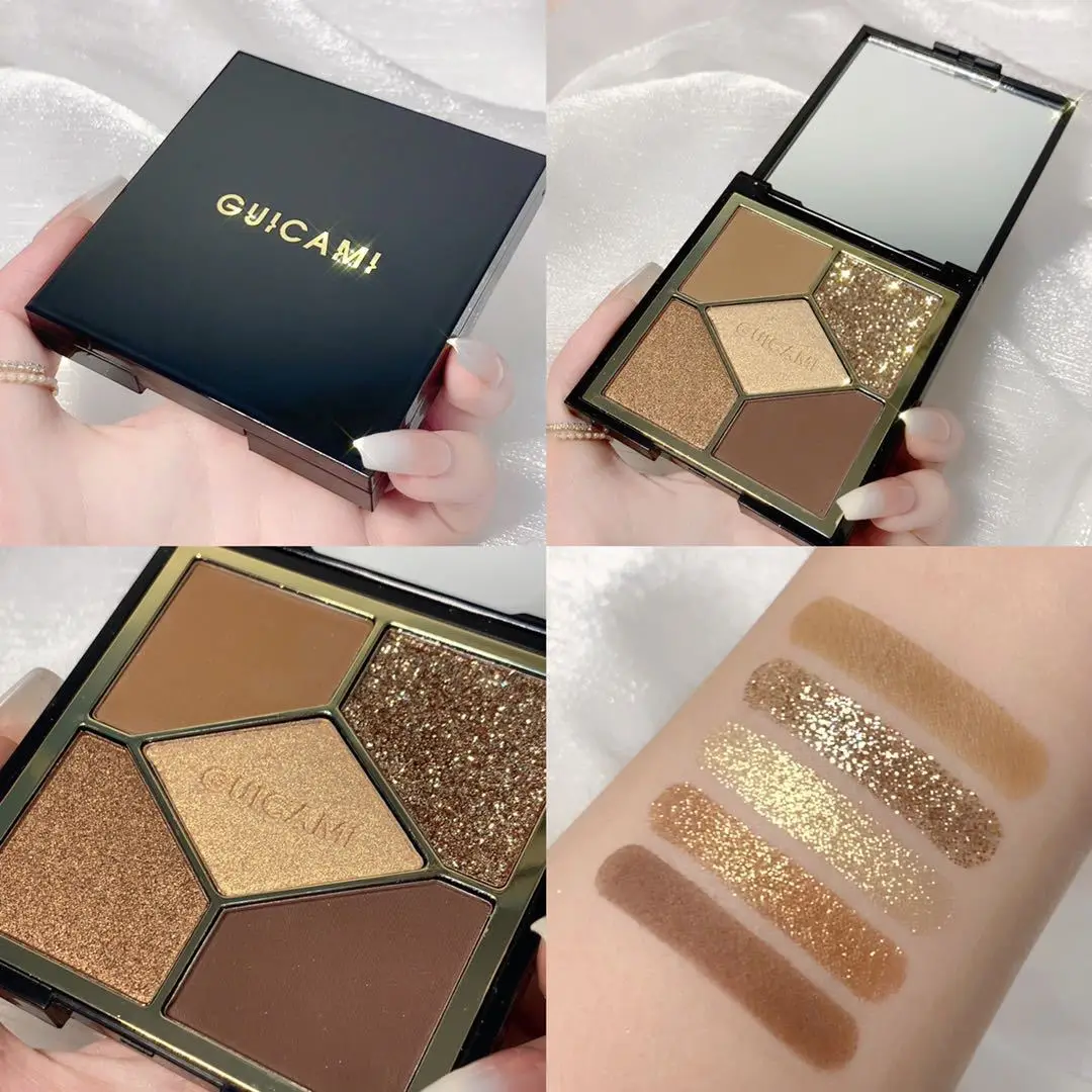 5colors Eye Pallete Palette Matte Glitter Eyeshadow Pallete Siny Eye Shadow Palette Nude Color Eye Pigment