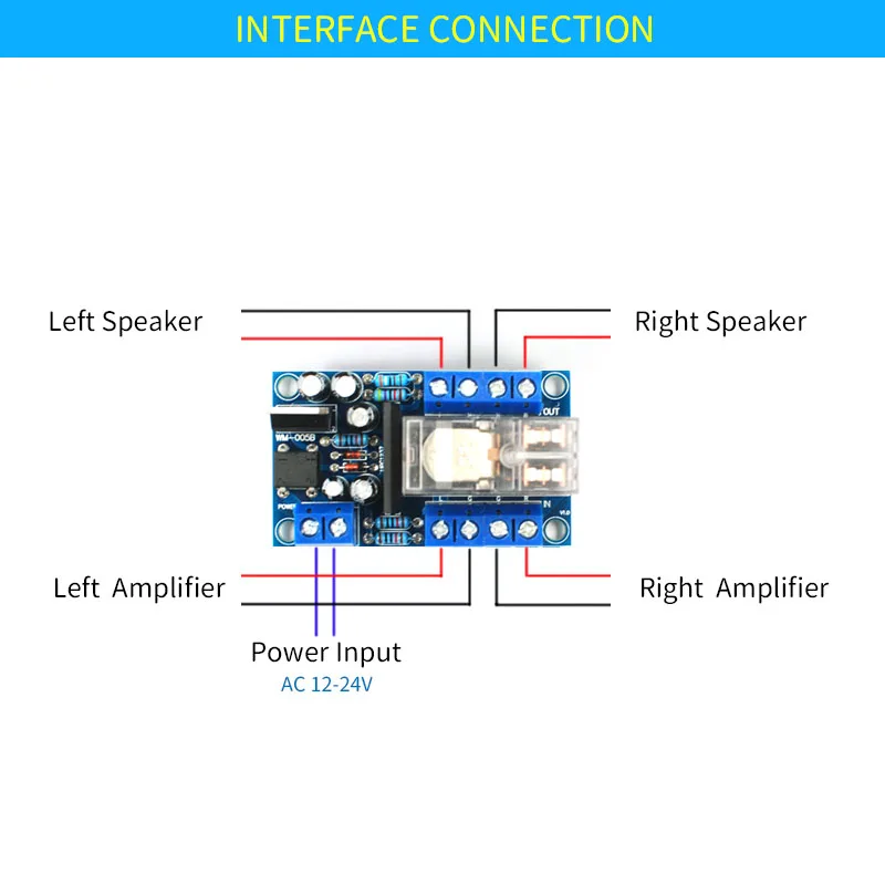 UNISIAN 지연 스피커 보호 보드, 2.0 채널 라우드 스피커 보호 보드, DIY 오디오 시스템, AC 12-24V UPC1237