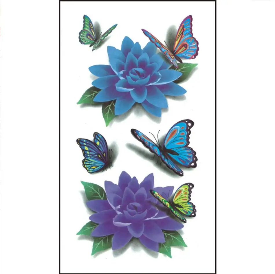 1pc Waterproof Temporary Tattoo Sticker Butterfly Dragon Tato Child Wrist Ankle Sexy Tatto Body Art Flash Fake Tatoo Women T2030