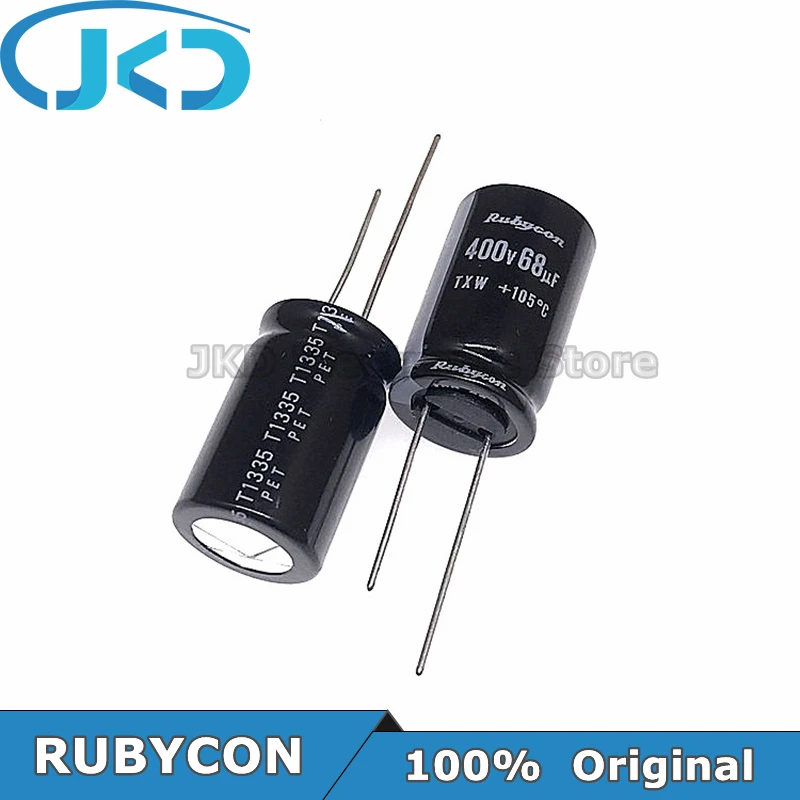 10pcs/20pcs RUBYCON 68UF 400V 16*25mm 105℃ TXW/BXW Series 68UF400V 400V68UF 16x25mm Aluminum Electrolytic Capacitor