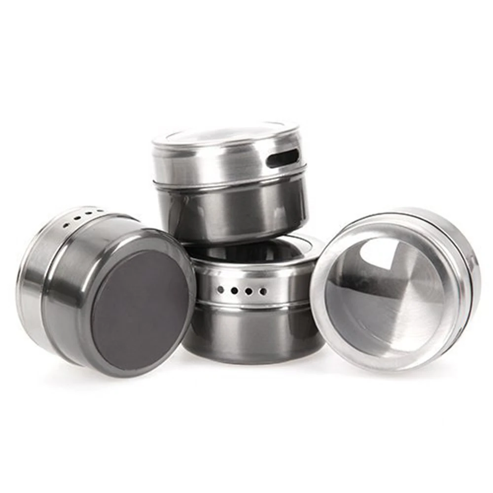 Seasoning Cans Bottles Stainless Steel Spice Salt Kitchen Cooking Utensils Ourdoor Portable Tourism Picnic BBQ Camping Equipment