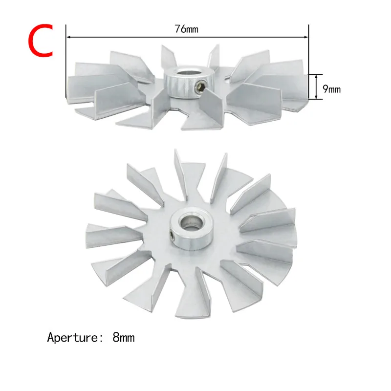 Imagem -03 - Pás do Motor de Ventilador de Liga de Alumínio para Forno Ventilador de Combustão Exaustor