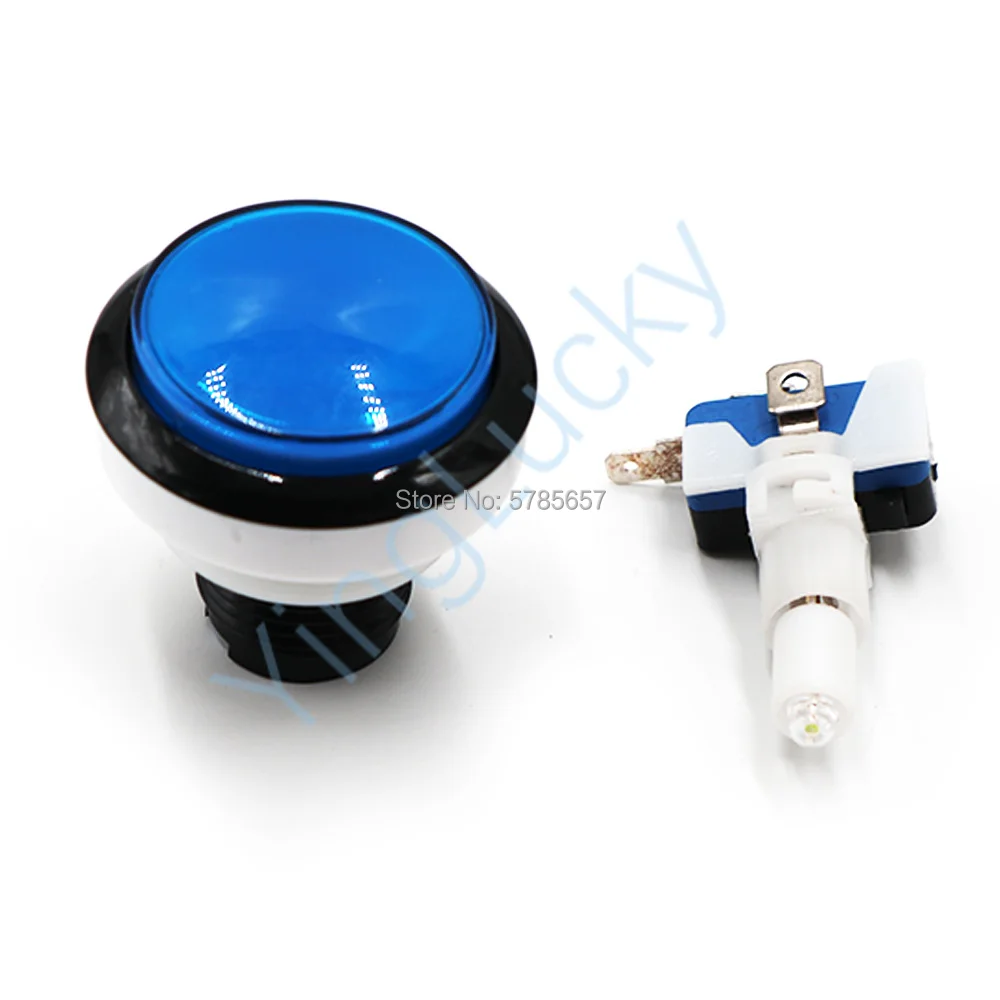 LED and Micro Push Button Kit for Coin-operated Game Machines, Round Push Button, 5 Colors, 12V, 5Pcs