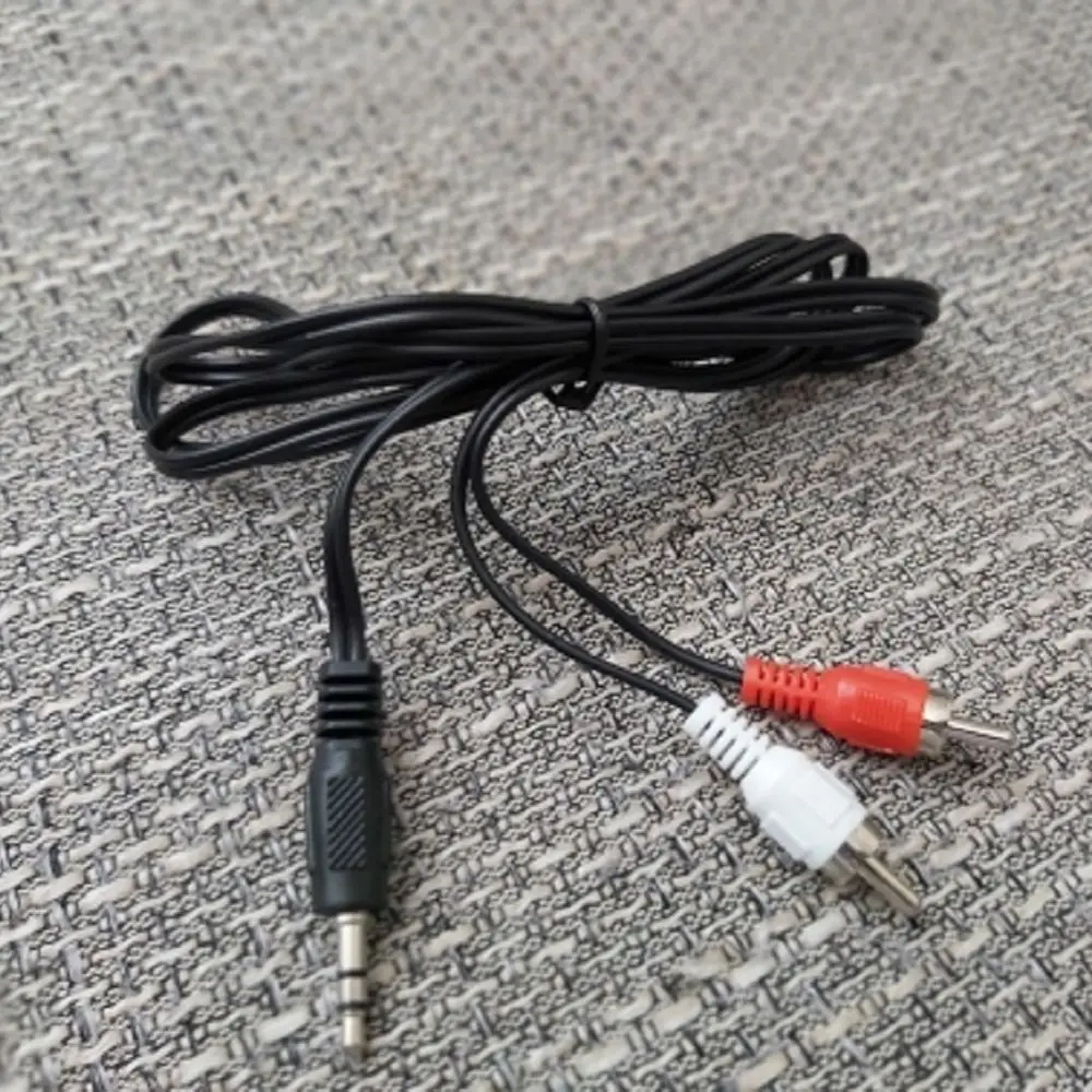 1M สาย3.5มม.ถึง2 RCA Y สายสัญญาณเสียงสำหรับ PC DVD TV VCR ลำโพงกล้องสาย