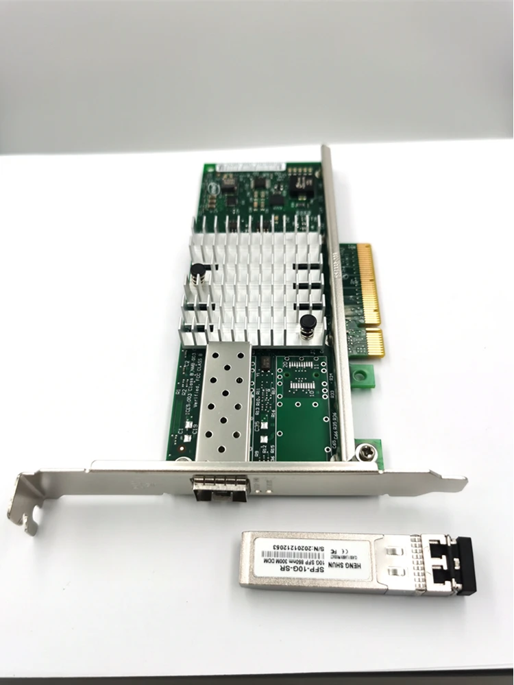 X520-DA1 HENGSHUN 10GBase PCIE Express x8 Intel 82599 EN Chip Single Port Ethernet Network Adapter E10G41BTDA SFP+