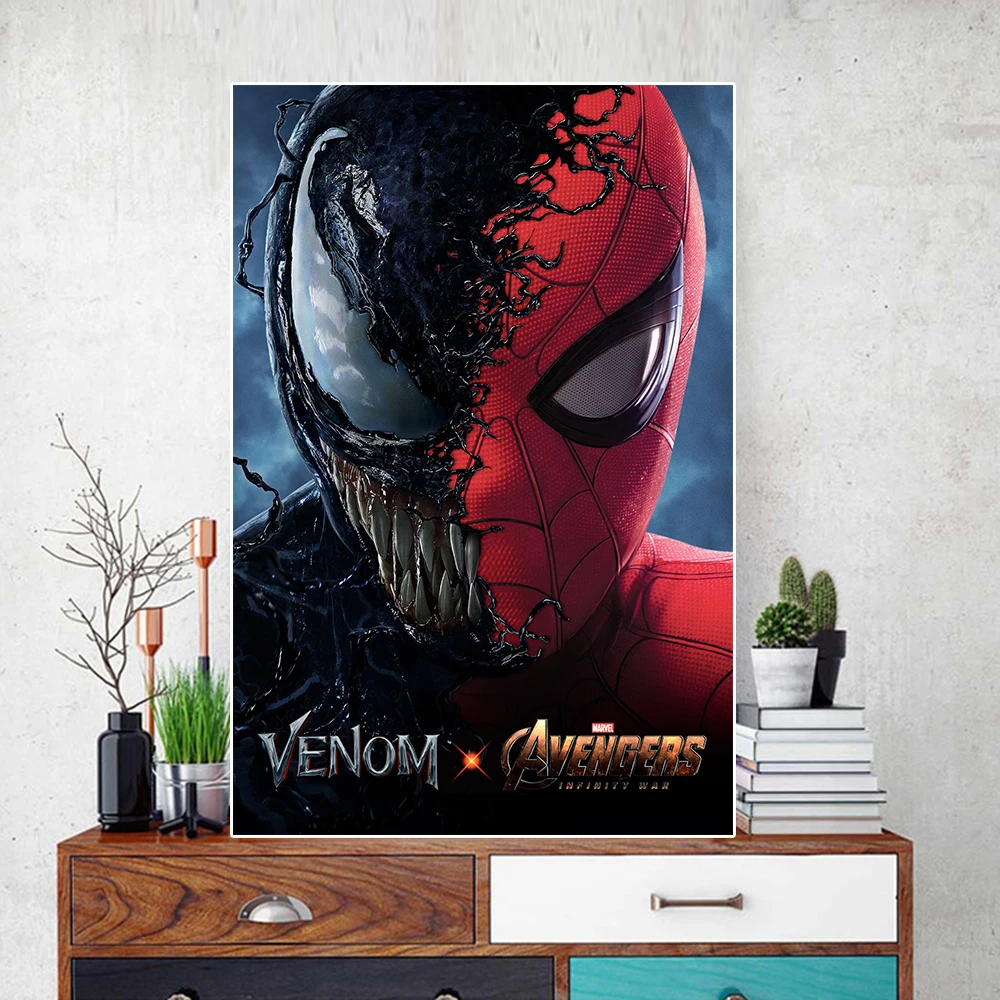 Superhero Avengers Venom Movie Poster And Print Spiderman vs Venom Canvas Painting Wall Art Living Room Home Decoration