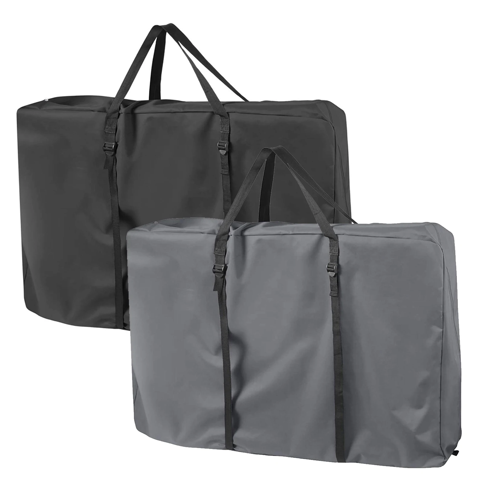 Heavy Duty Folding Chair Storage Bag L-shaped Double Zipper Bag For Lounge Transport Chair