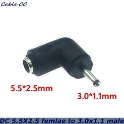 90 Degree DC Power 3.0 x 1.1mm Male to 5.5 x 2.1mm Female for Huawei S7 Acer W700 S3 S5 P3 Samsung Superbook Adapter Plug