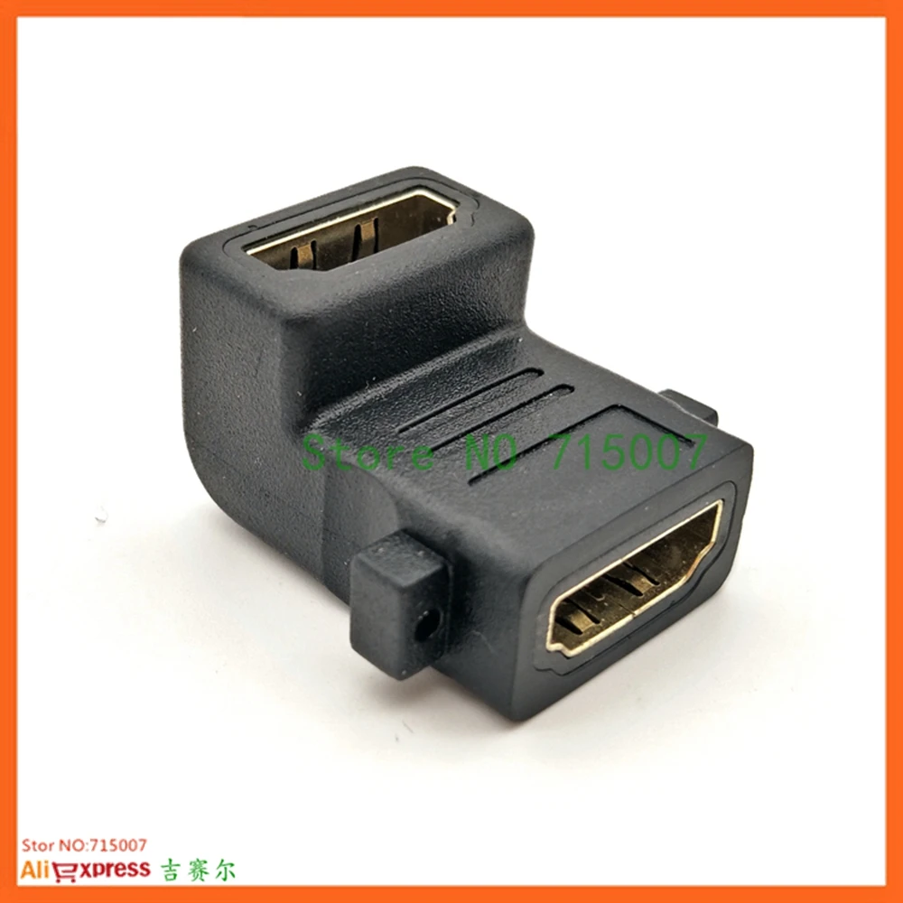 2PCS Cable Extender 90 Degrees Angle Rotating Adapter Female To Female HD-compatible Swivel Folding Converter For HDTV Xbox 360