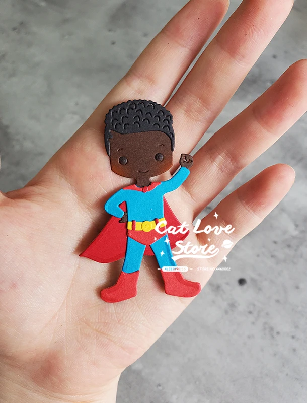 Catlove Superhero Boy Girl Metal Cutting Dies Scrapbooking Mold Stencil Die Cut Card Making DIY Craft Embossing New Die For 2020