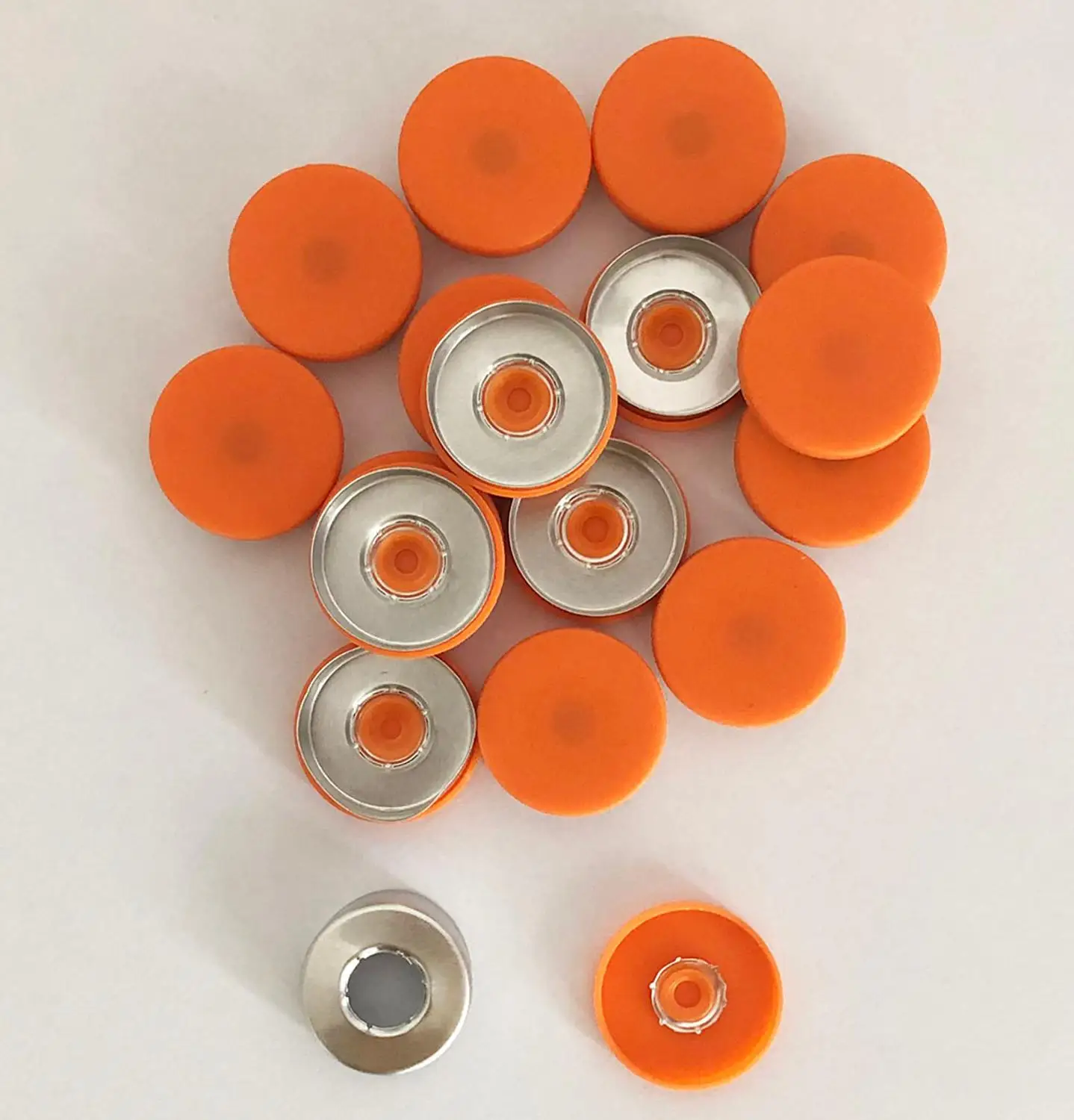 500pcs 20mm Color options Aluminum Plastic Cap Glass Vial Caps Seal Tear off Cap Aluminium tops for crimp glass vial