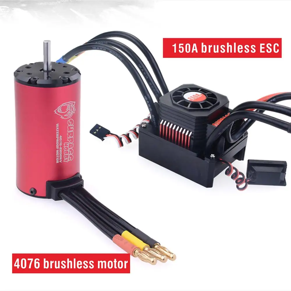 SURPASS HOBBY KK 4076 Waterproof Combo 2000KV 2250KV Brushless Motor 120A/150A ESC Speed Controllers for 1/8 RC Drift Racing Car