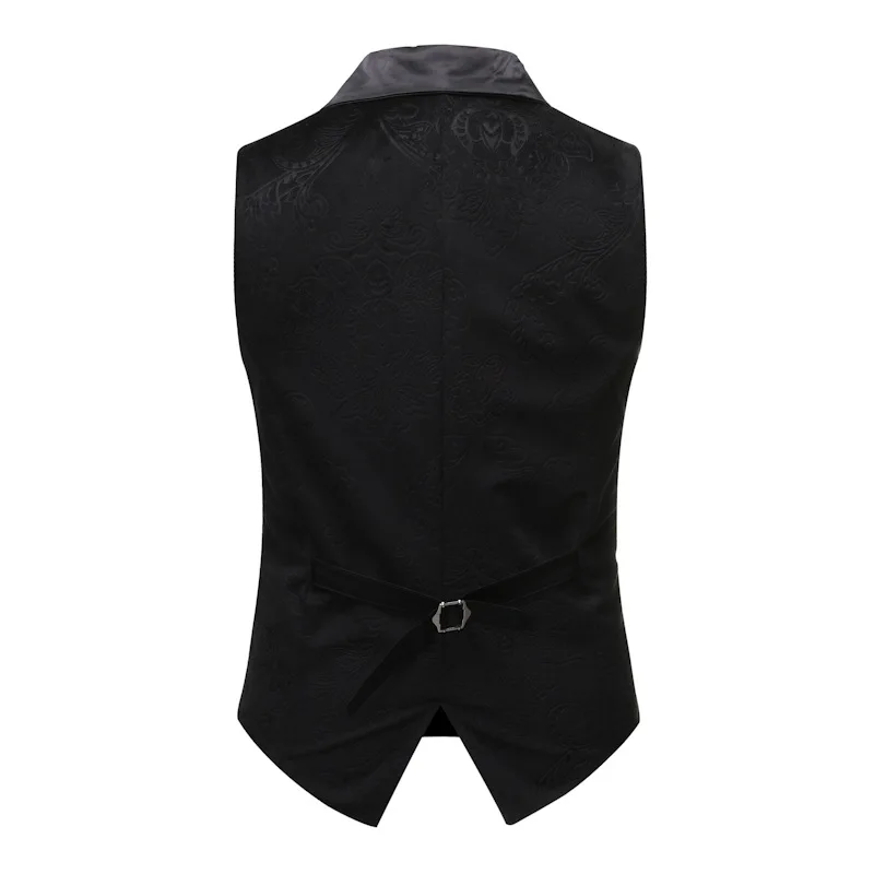 Mannen Pak Vest Business Wedding Mouwloze Ready-To-Wear Punk Vest Zwart Жилетка Мужская