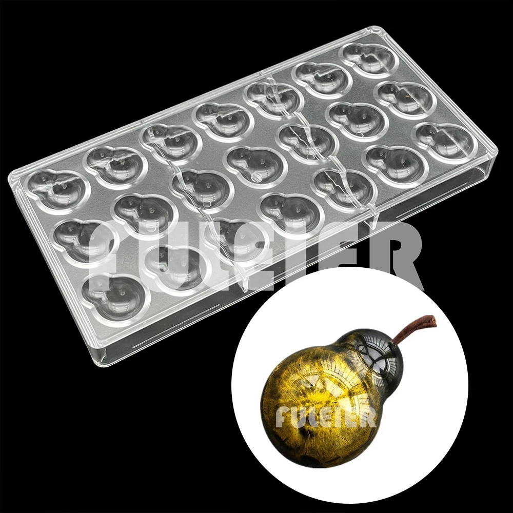 28 Style Polycarbonate Chocolate Molds Baking Cake Belgian Sweets Candy Bar Mould BonBon Confectionery Tools Bakeware