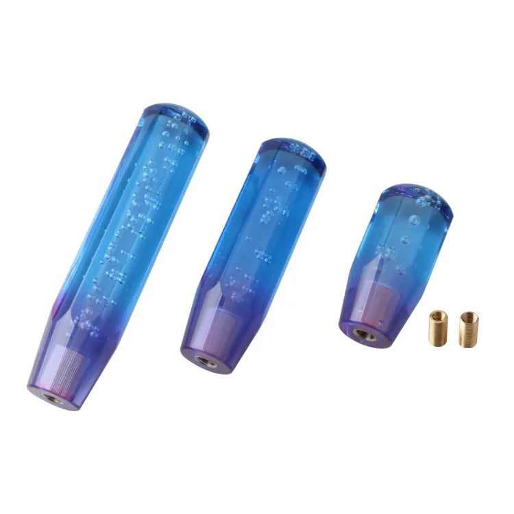 10 15 20cm Car Blue Color Stitching Multicolor Gear Shift Knob Crystal Bubble Gear Shift Knob Colorful Shifter Lever