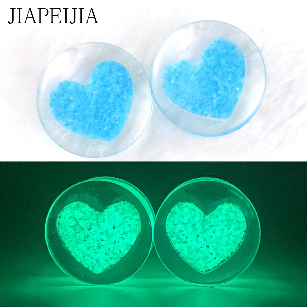 8-30mm Glow in the Dark Acrylic Ear Plugs Gauges and Tunnels Luminous Ear Stretcher Expander Ear Piercing Earrings