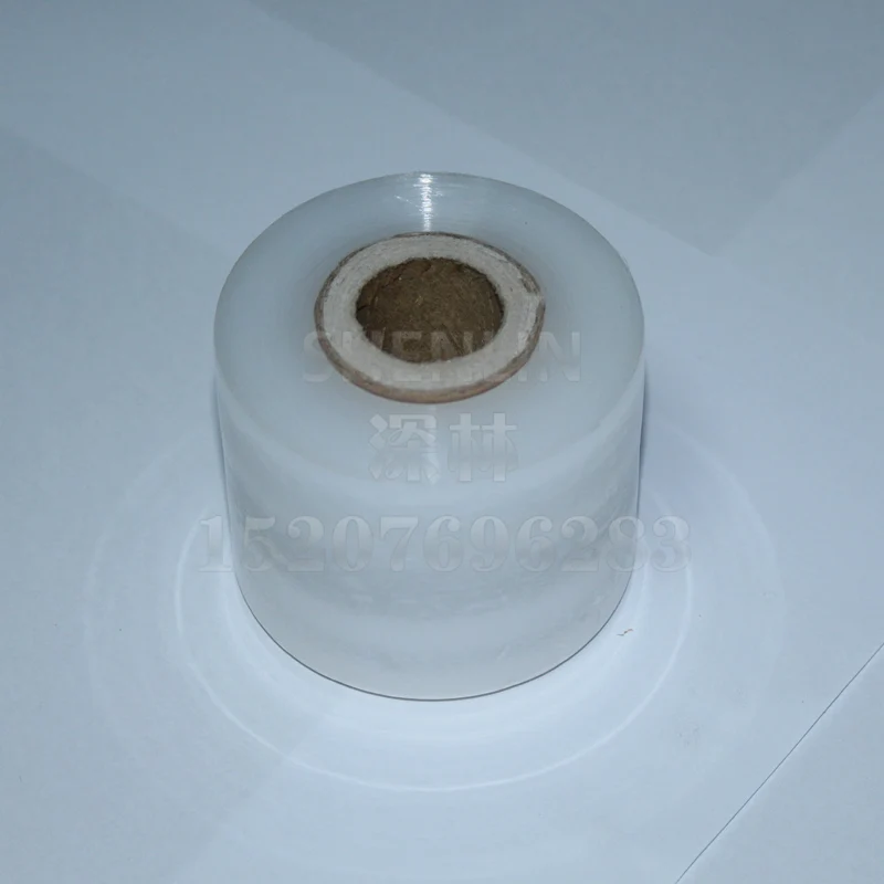 ล้างมือห่อฟิล์มW60mm Core 25มม.ฟิล์มPEฟิล์มสำหรับห่อแพคเกจห่อวัสดุSHENLIN