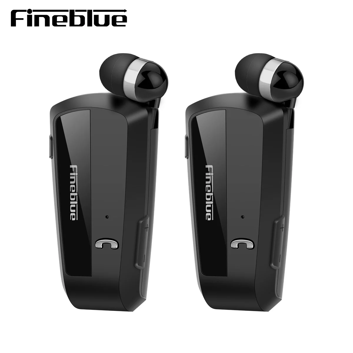 Fineblue F990 10pcs Wireless business Bluetooth Headset Sport Driver Earphone Telescopic Clip on stereo earbud Vibration Luxury