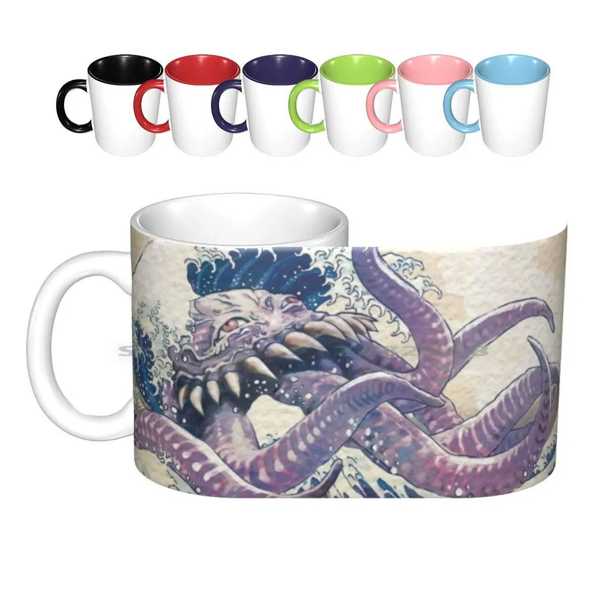 The Great Ultros Off Kanagawa Ceramic Mugs Coffee Cups Milk Tea Mug Ultros Orthros Ffvi Final Fantasy Vi Great Wave Off