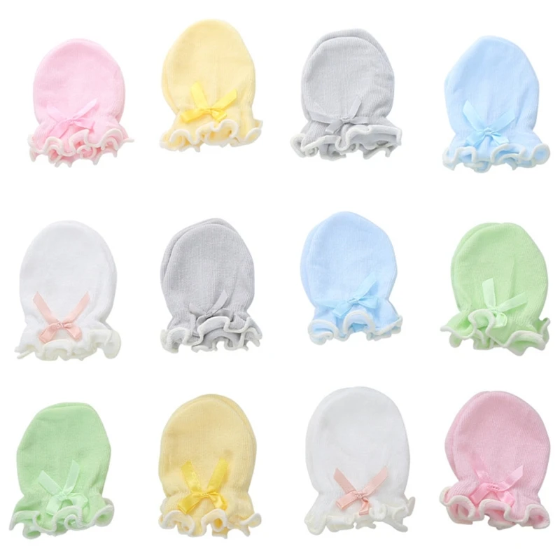 2 Pairs Baby Anti Scratching Soft Gloves Newborn Protection Face Scratch Mittens Infant Handguard