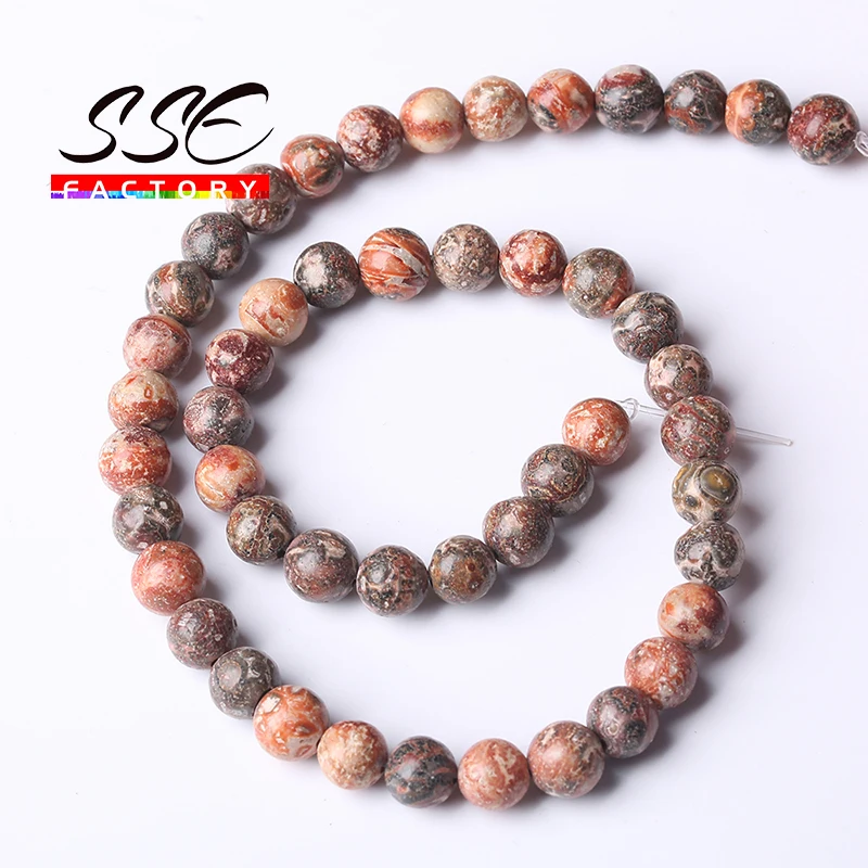Natural Leopardskin Jaspers Round Beads Leopard Stone Loose Beads 15