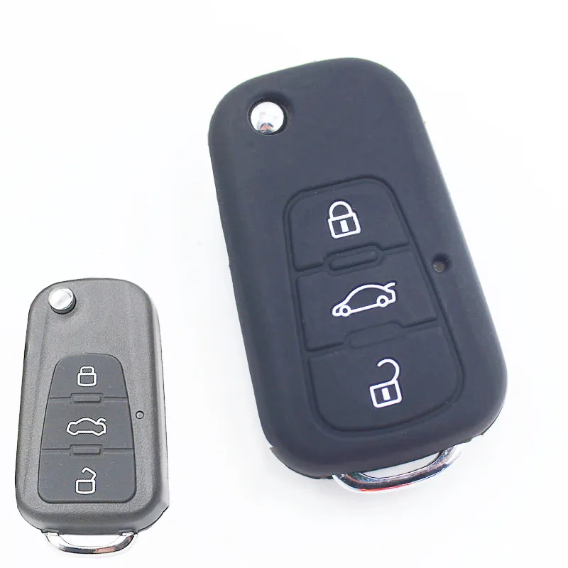 حافظة مفاتيح السيارة عن بعد لـ MG MG3 MG5 MG6 MG7 GT GS For Roewe 350 360 750 W5 3 أزرار قابلة للطي واقي غطاء مفاتيح ملحقات السيارة