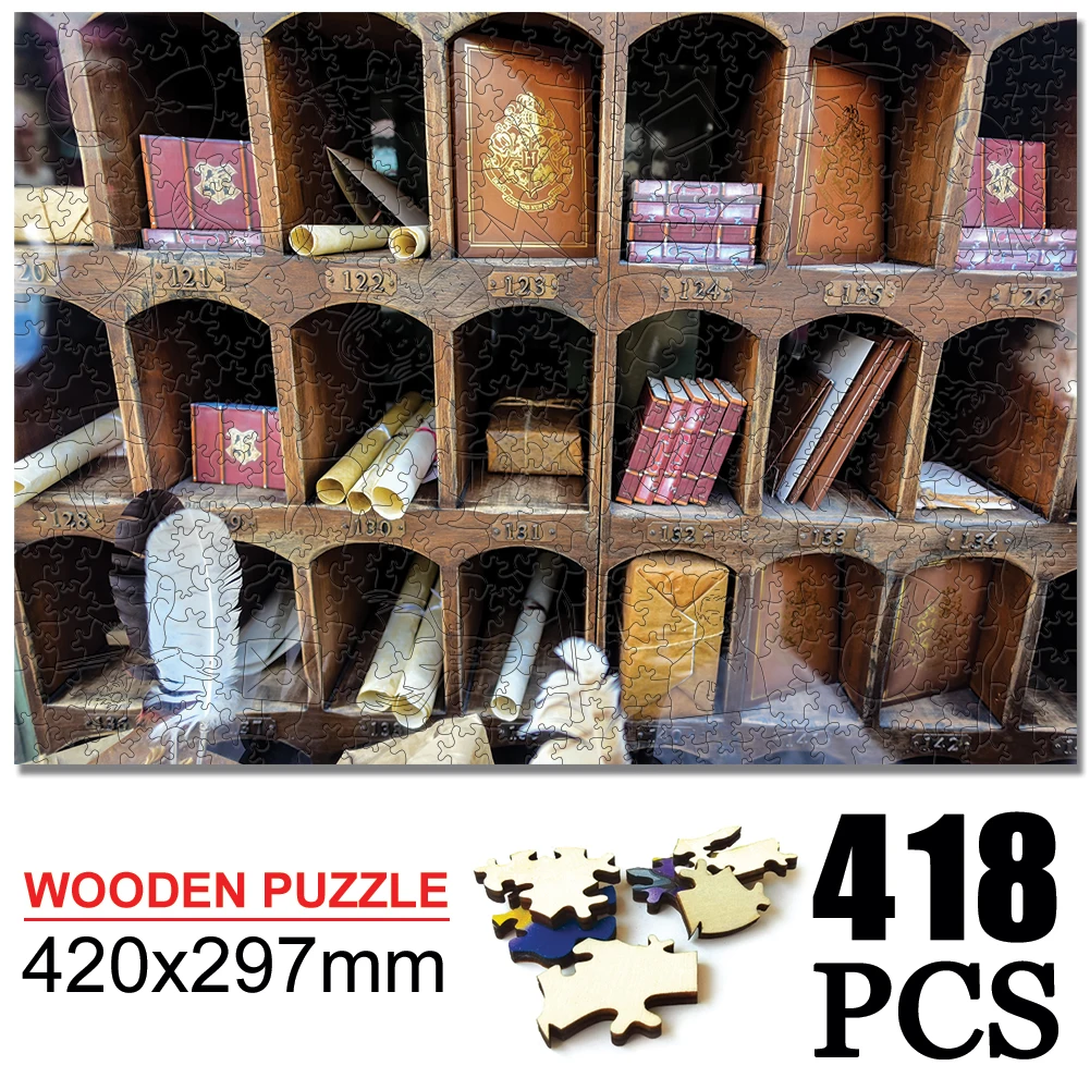 

Tome Of Dark Magic DIY Wooden Puzzle For Adults Children Wooden Puzzles Anime Gift Wooden Jigsaw Puzzle for Kids Toys